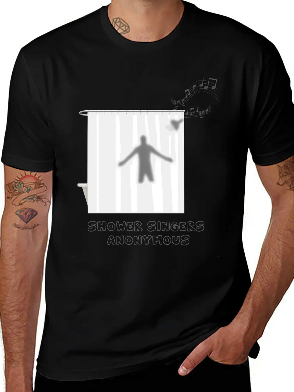 Shower Singers Anonymous Unisex Short Sleeve Soft Cotton T-Shirt – Casual Everyday Wear