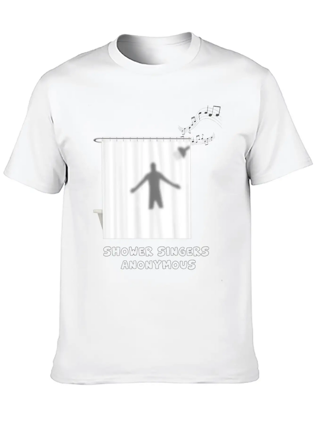 Shower Singers Anonymous Unisex Short Sleeve Soft Cotton T-Shirt – Casual Everyday Wear