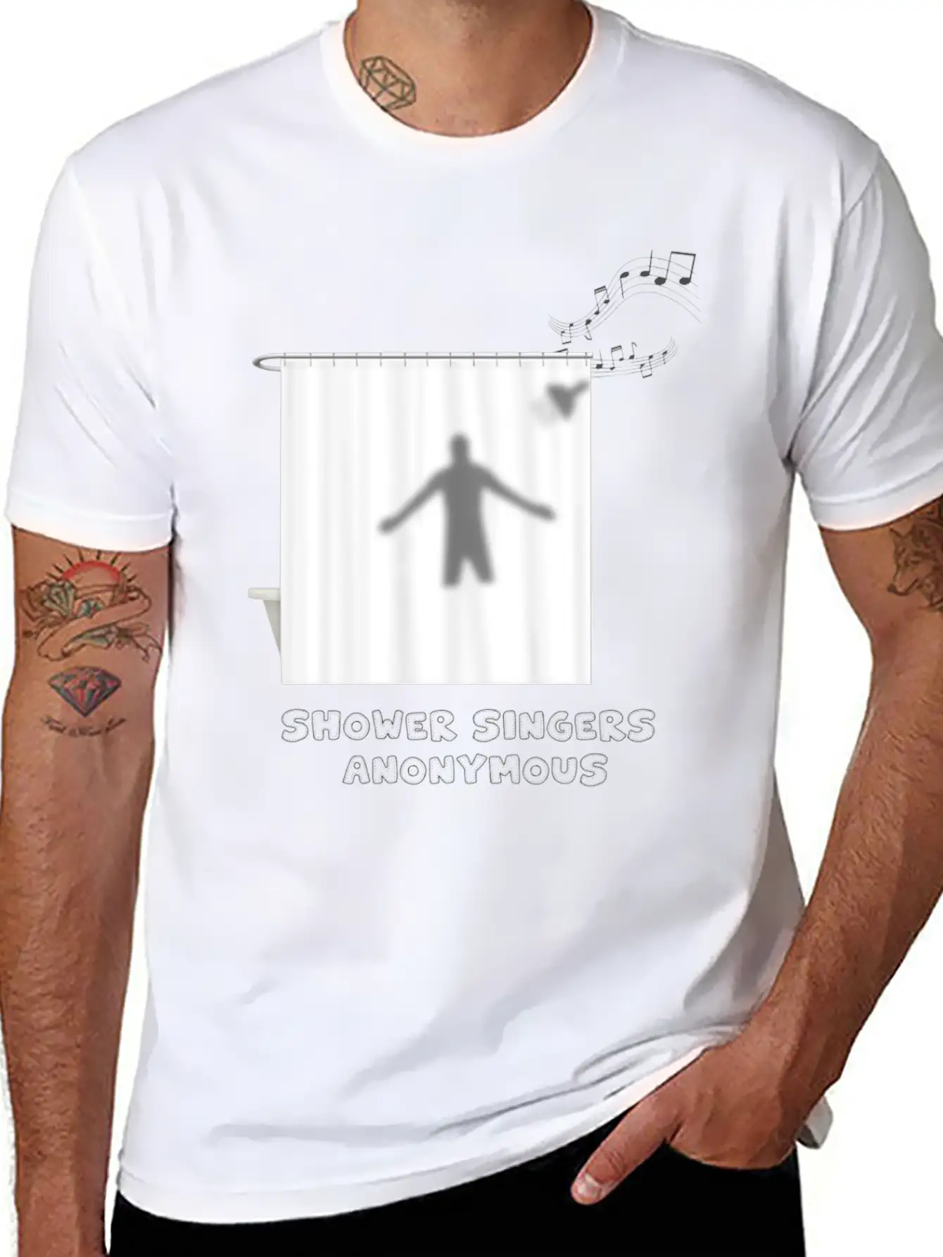 Shower Singers Anonymous Unisex Short Sleeve Soft Cotton T-Shirt – Casual Everyday Wear