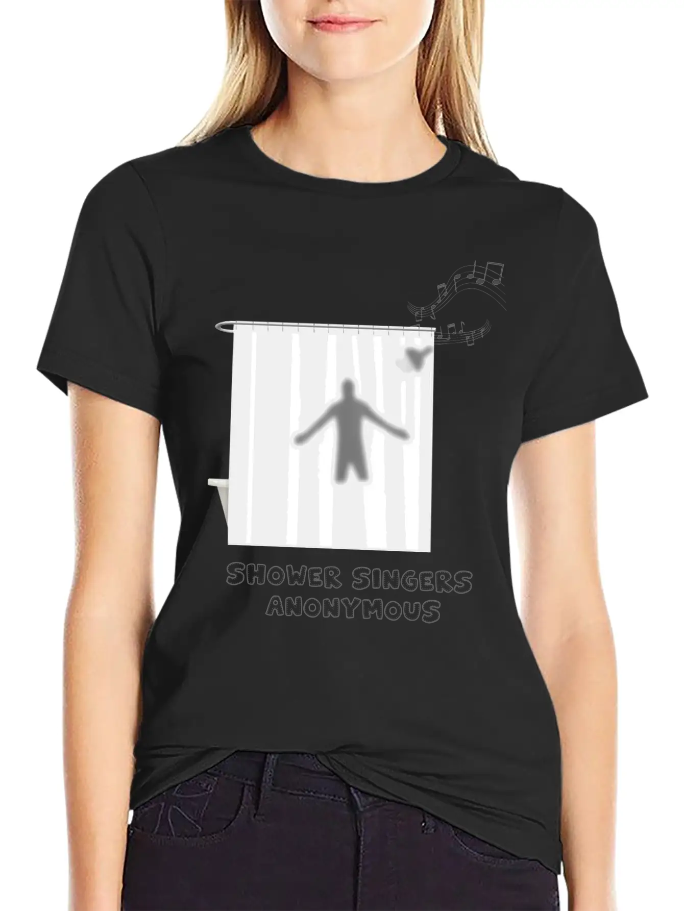 Shower Singers Anonymous Unisex Short Sleeve Soft Cotton T-Shirt – Casual Everyday Wear