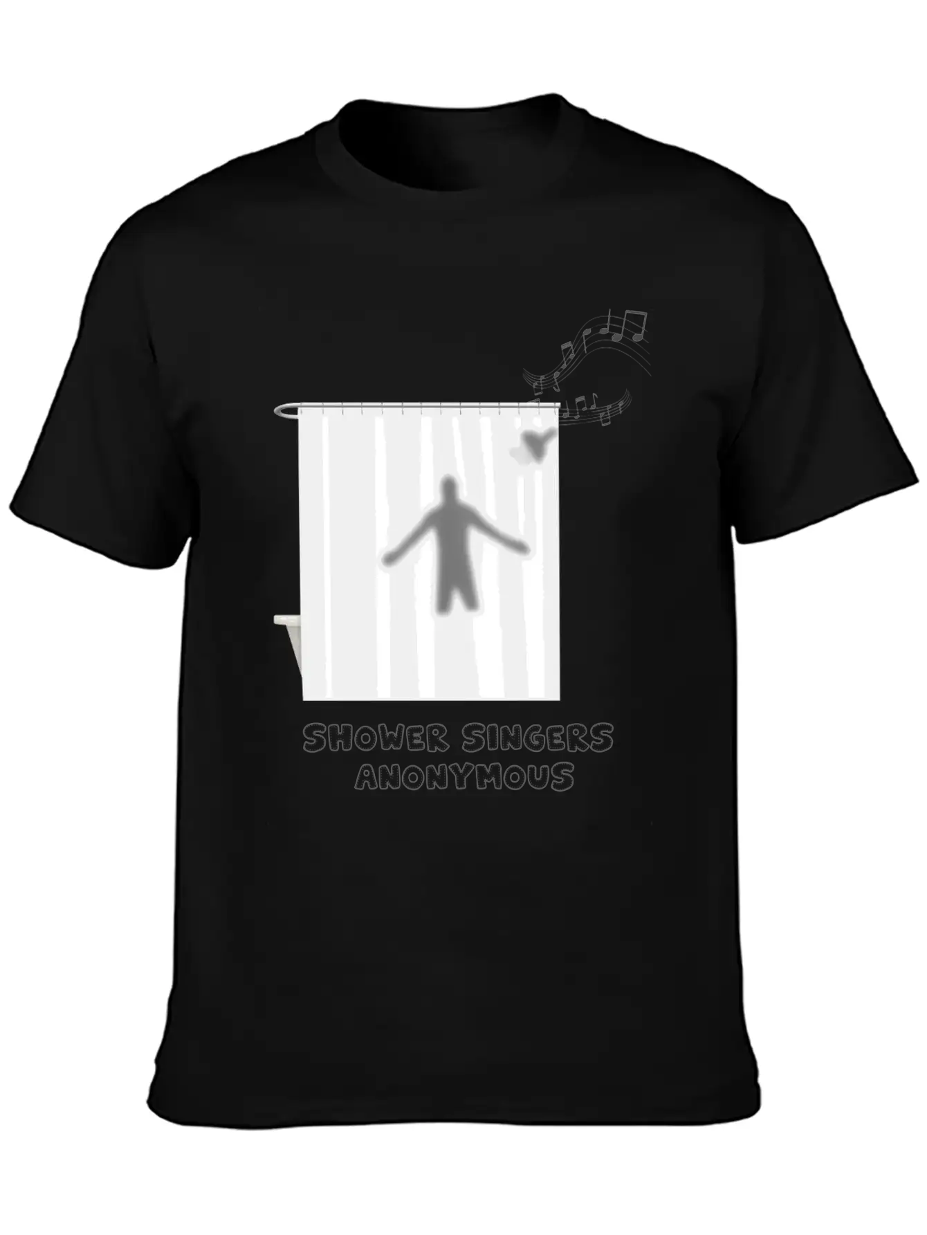 Shower Singers Anonymous Unisex Short Sleeve Soft Cotton T-Shirt – Casual Everyday Wear