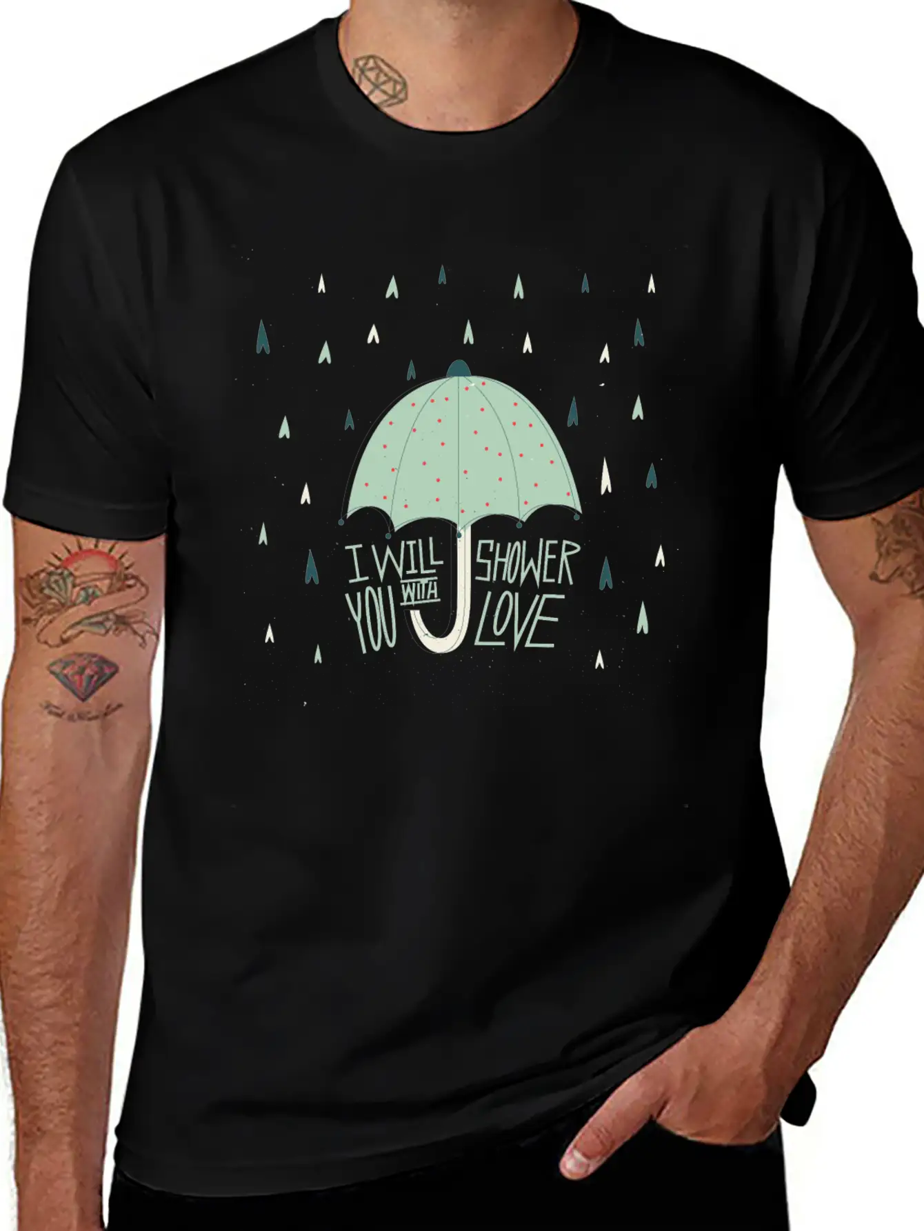Shower With Love Stylish Everyday T-Shirt – Unisex Basic Cotton Tee