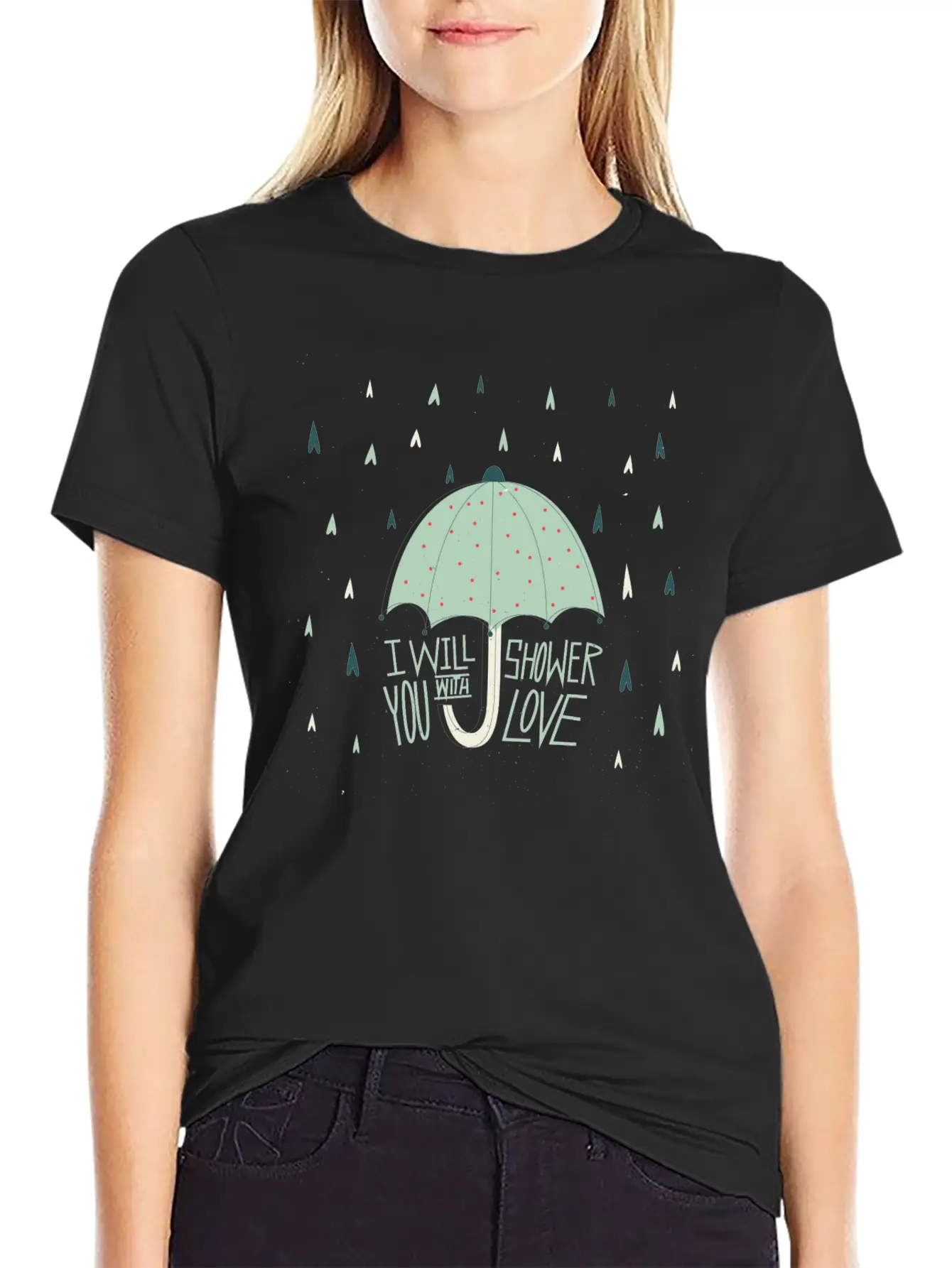 Shower With Love Stylish Everyday T-Shirt – Unisex Basic Cotton Tee