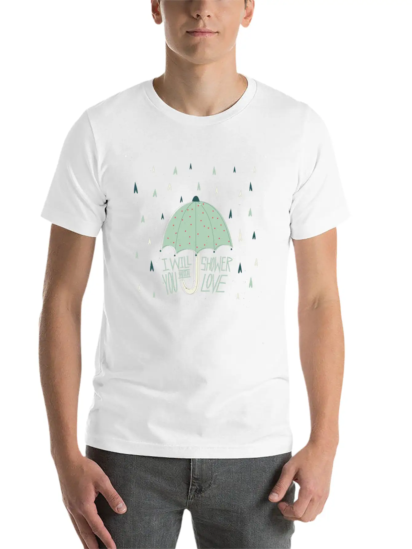Shower With Love Stylish Everyday T-Shirt – Unisex Basic Cotton Tee