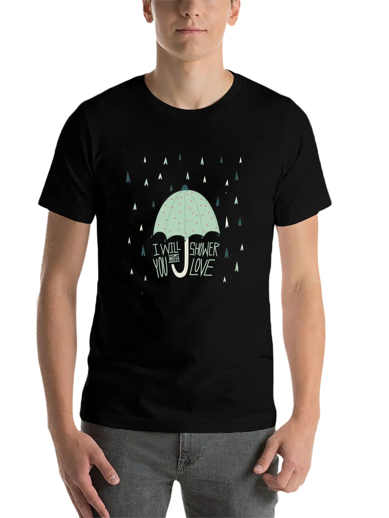 Shower With Love Stylish Everyday T-Shirt – Unisex Basic Cotton Tee