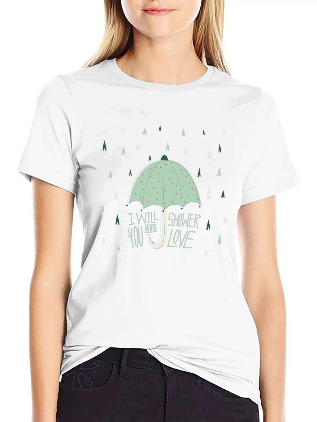 Shower With Love Stylish Everyday T-Shirt – Unisex Basic Cotton Tee