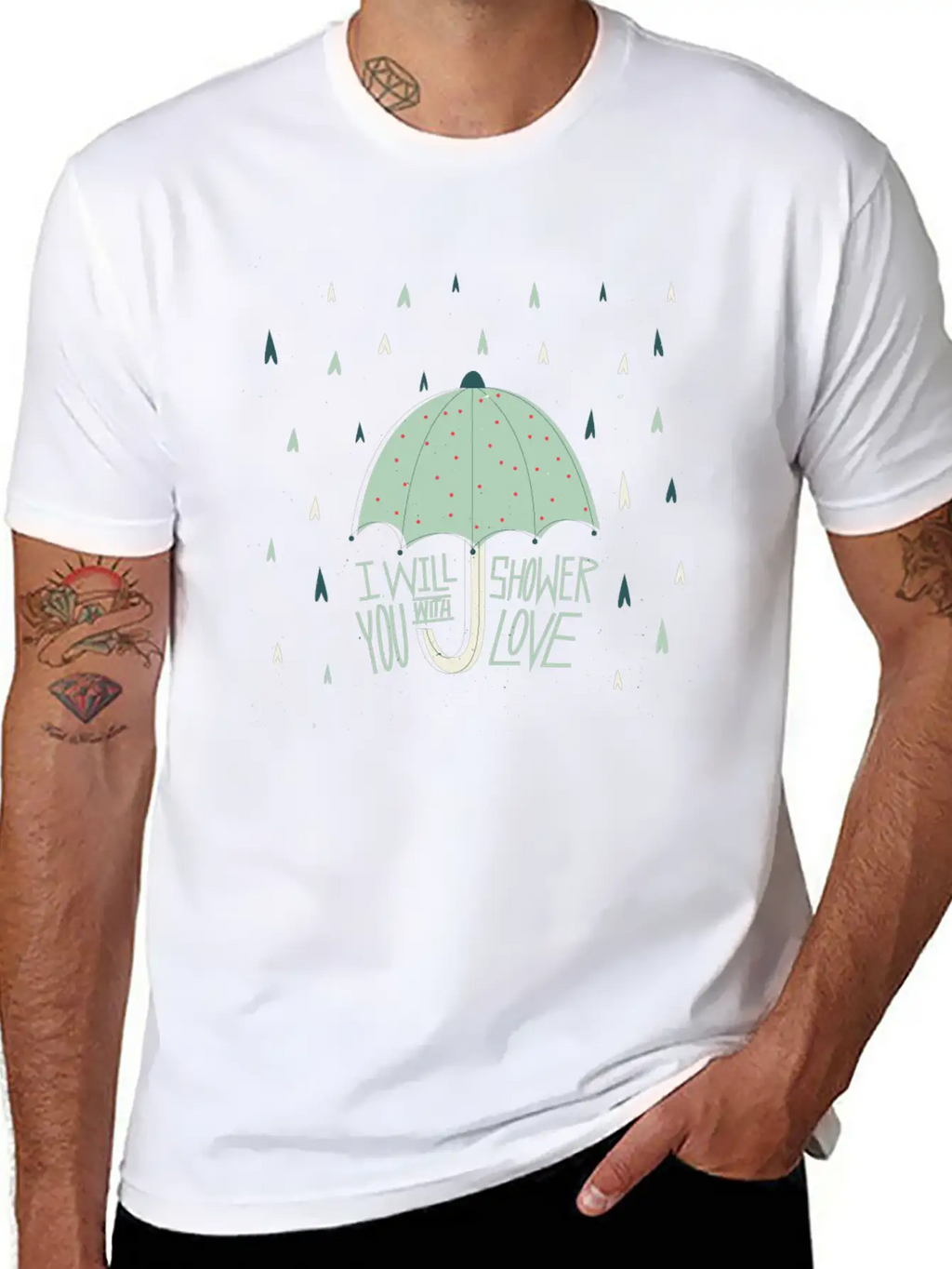 Shower With Love Stylish Everyday T-Shirt – Unisex Basic Cotton Tee