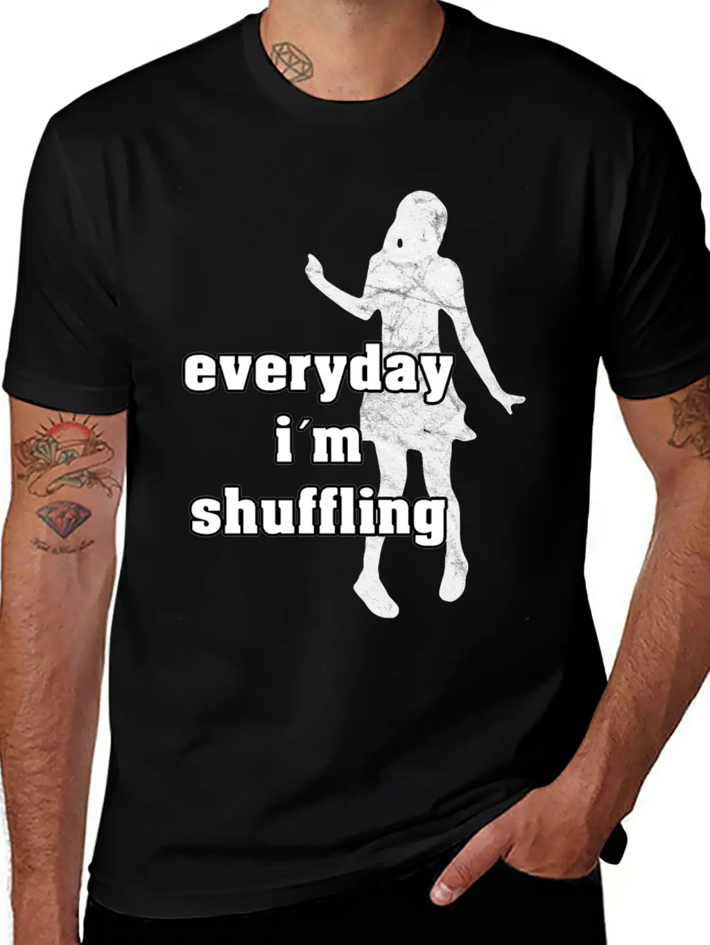 Shuffling Dance Shuffle Festival Party Gift Music Essential Cotton Tee For Daily Outfits – Unisex Style