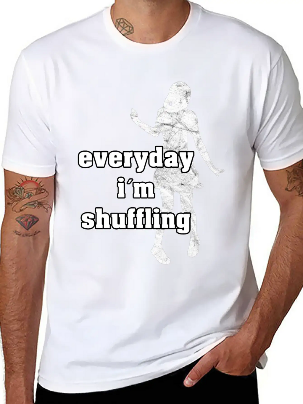 Shuffling Dance Shuffle Festival Party Gift Music Essential Cotton Tee For Daily Outfits – Unisex Style