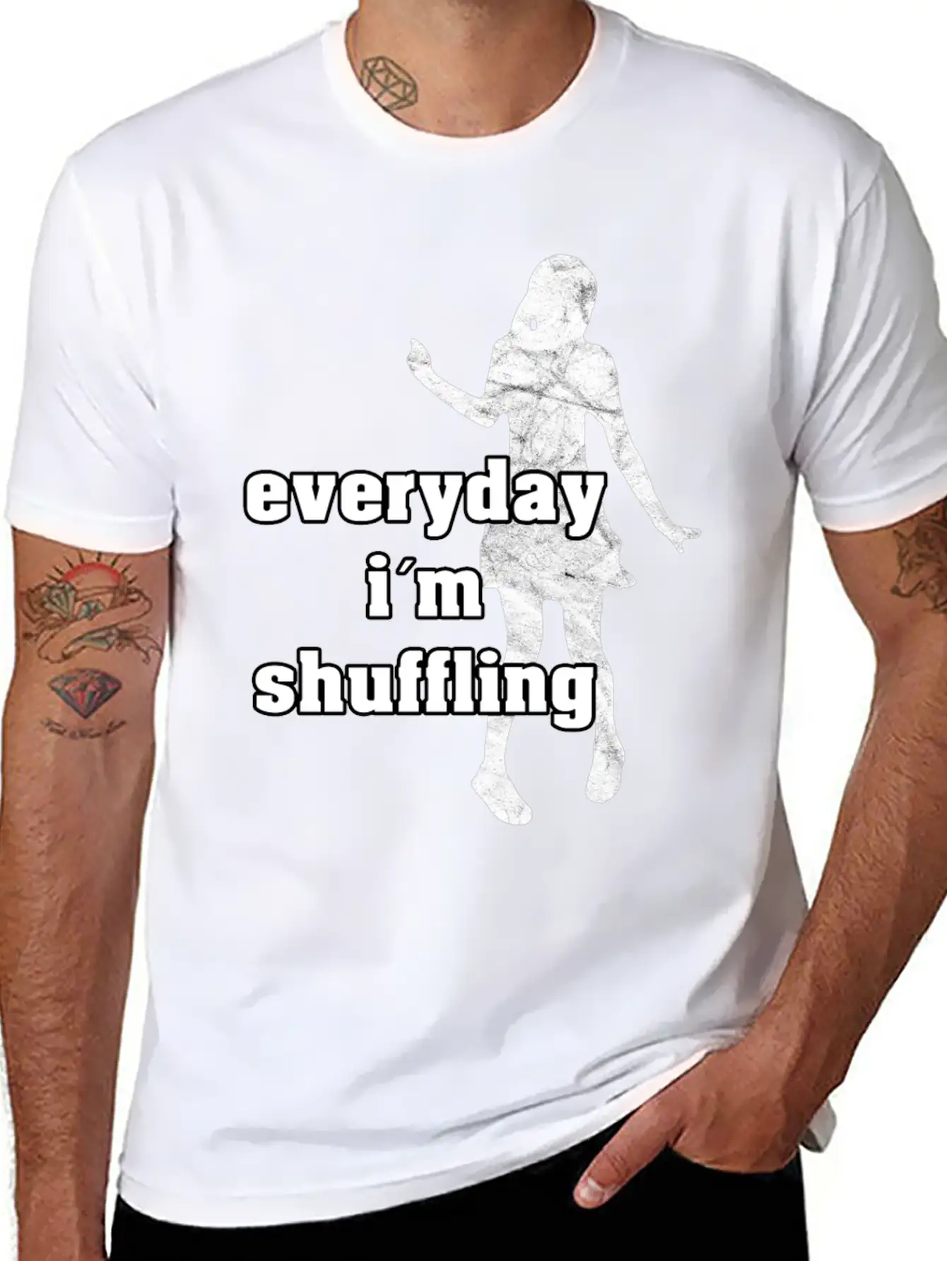 Shuffling Dance Shuffle Festival Party Gift Music Essential Cotton Tee For Daily Outfits – Unisex Style