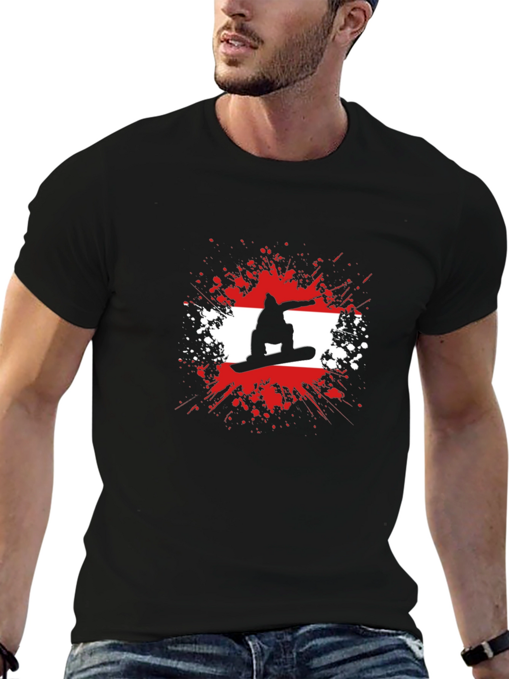 Snowboard Silhouette Graphic Tee
