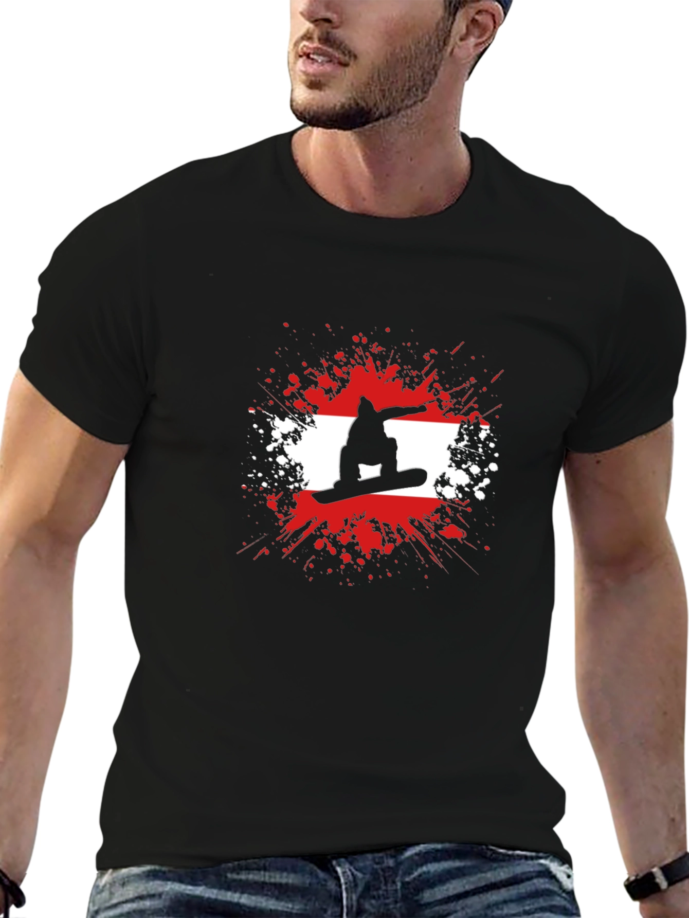 Snowboard Silhouette Graphic Tee