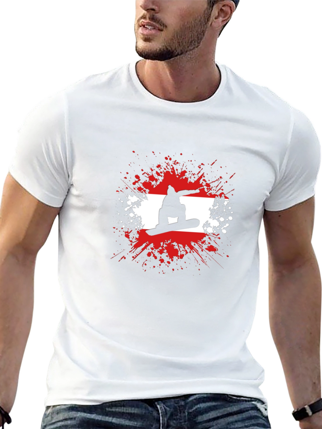 Snowboard Silhouette Graphic Tee