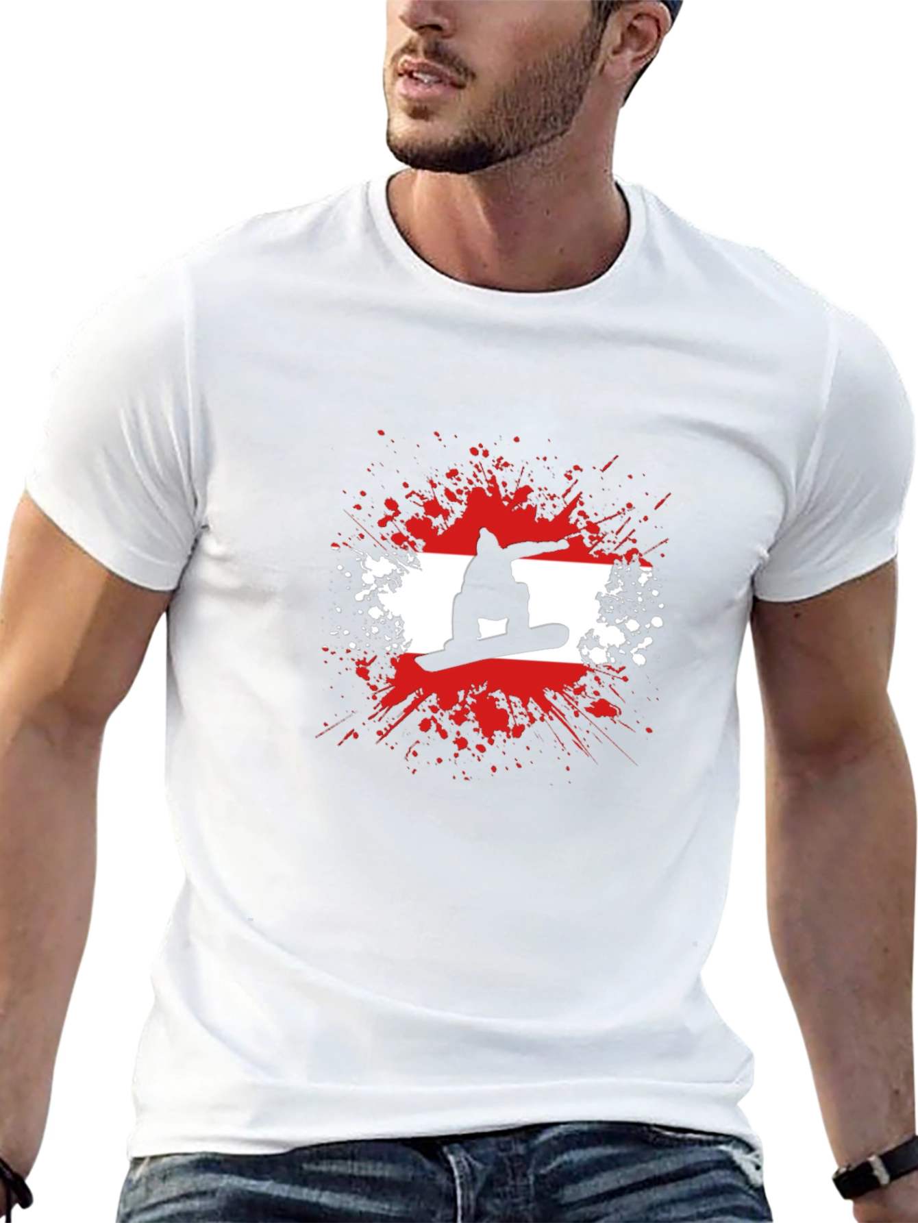Snowboard Silhouette Graphic Tee