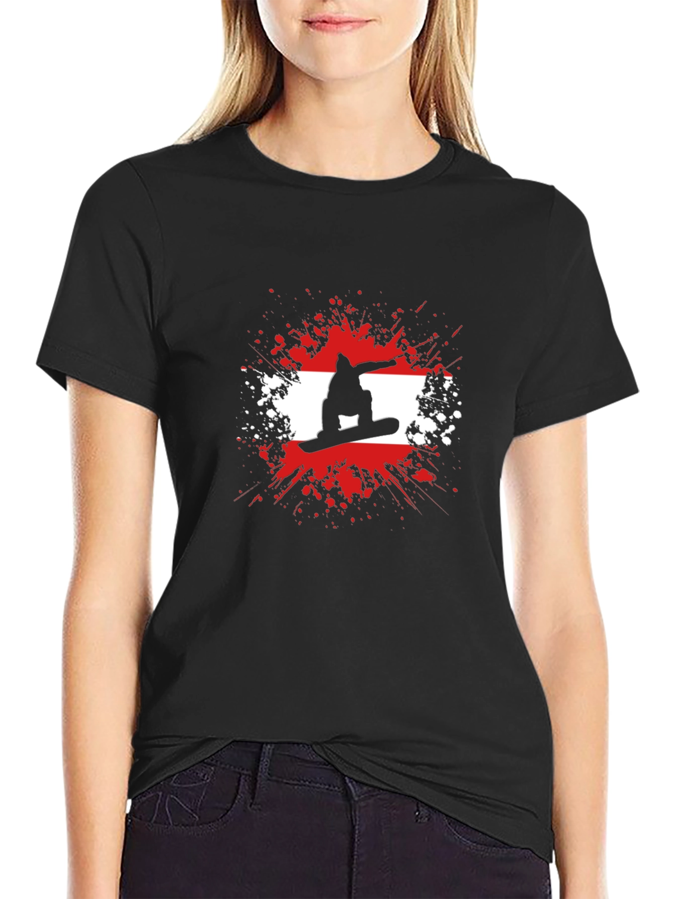 Snowboard Silhouette Graphic Tee