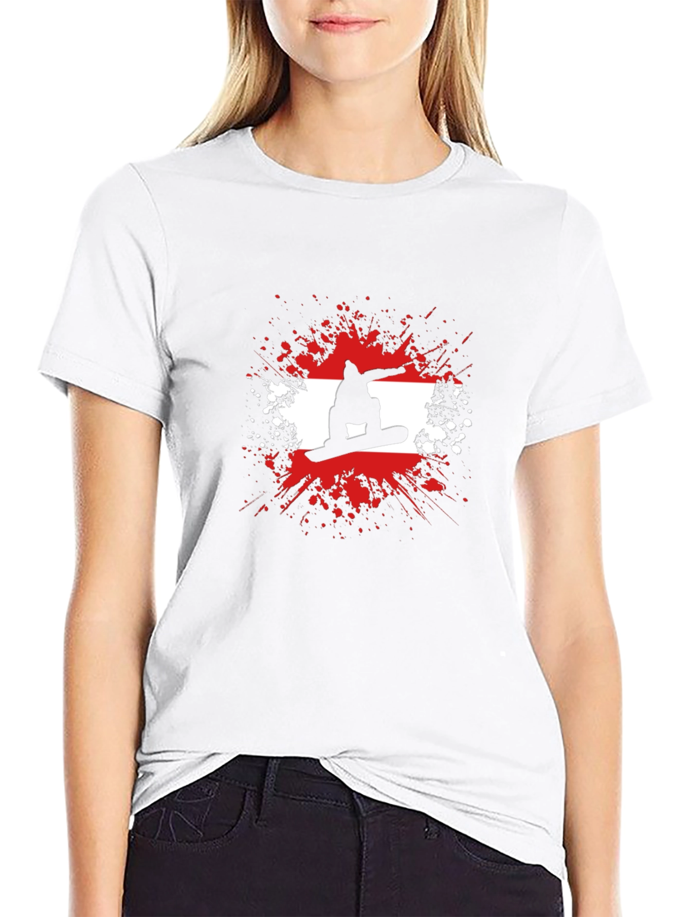 Snowboard Silhouette Graphic Tee