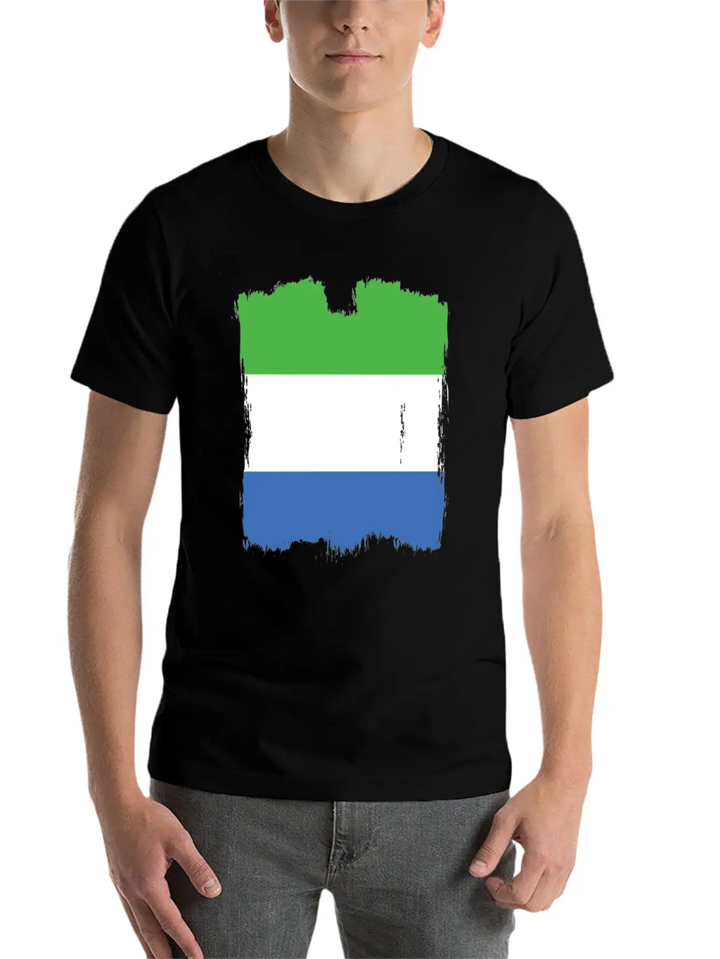 Sierra Leone Flag Stylish Everyday T-Shirt – Unisex Basic Cotton Tee