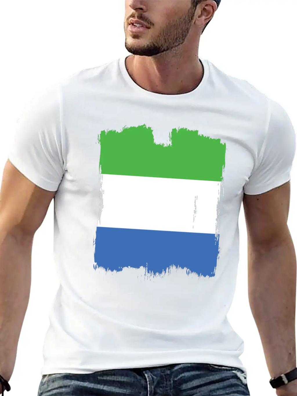 Sierra Leone Flag Stylish Everyday T-Shirt – Unisex Basic Cotton Tee