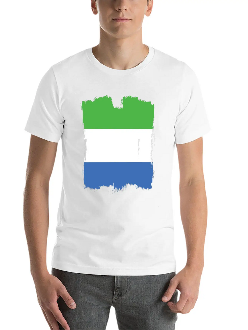 Sierra Leone Flag Stylish Everyday T-Shirt – Unisex Basic Cotton Tee