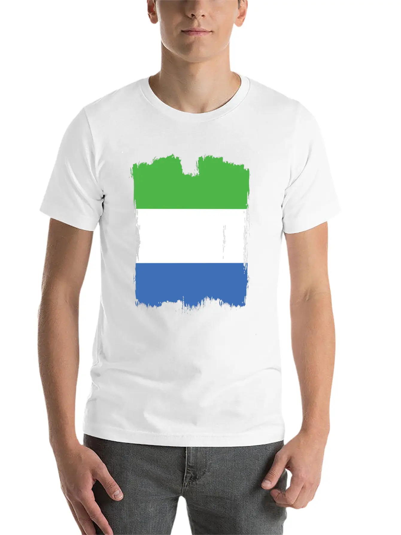Sierra Leone Flag Stylish Everyday T-Shirt – Unisex Basic Cotton Tee