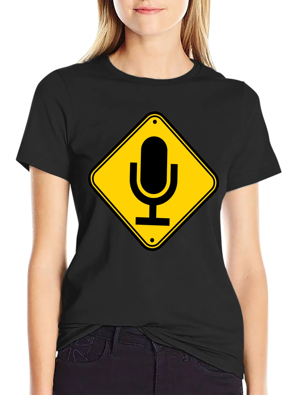 Sign Note Microphone Stylish Everyday T-Shirt – Unisex Basic Cotton Tee