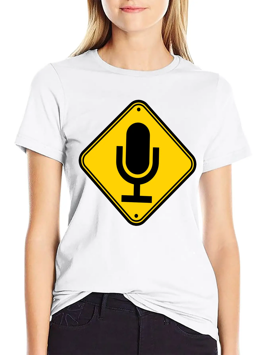 Sign Note Microphone Stylish Everyday T-Shirt – Unisex Basic Cotton Tee