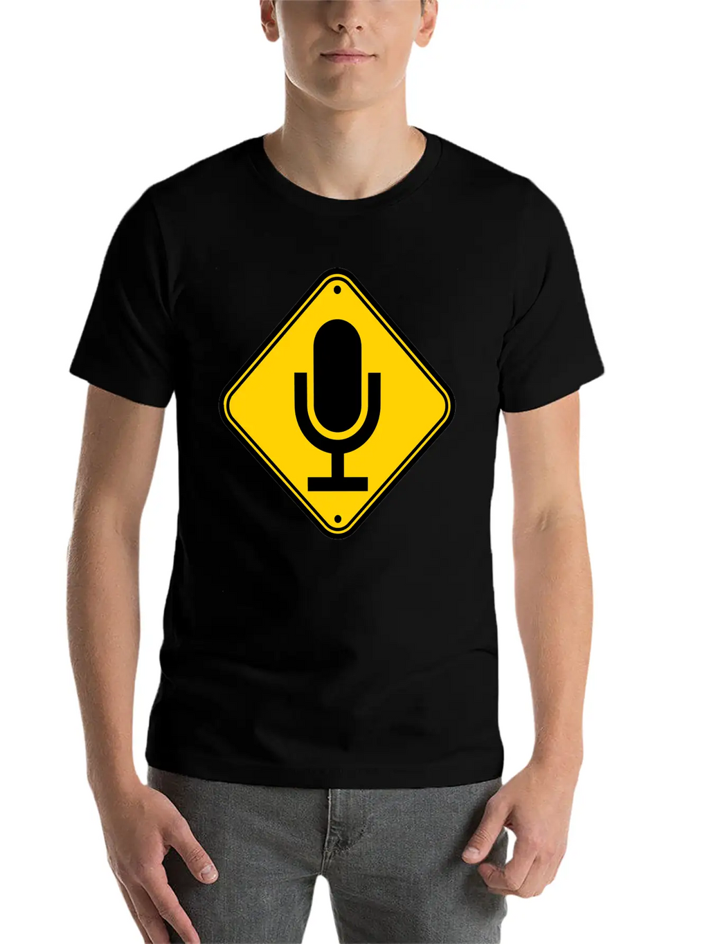 Sign Note Microphone Stylish Everyday T-Shirt – Unisex Basic Cotton Tee