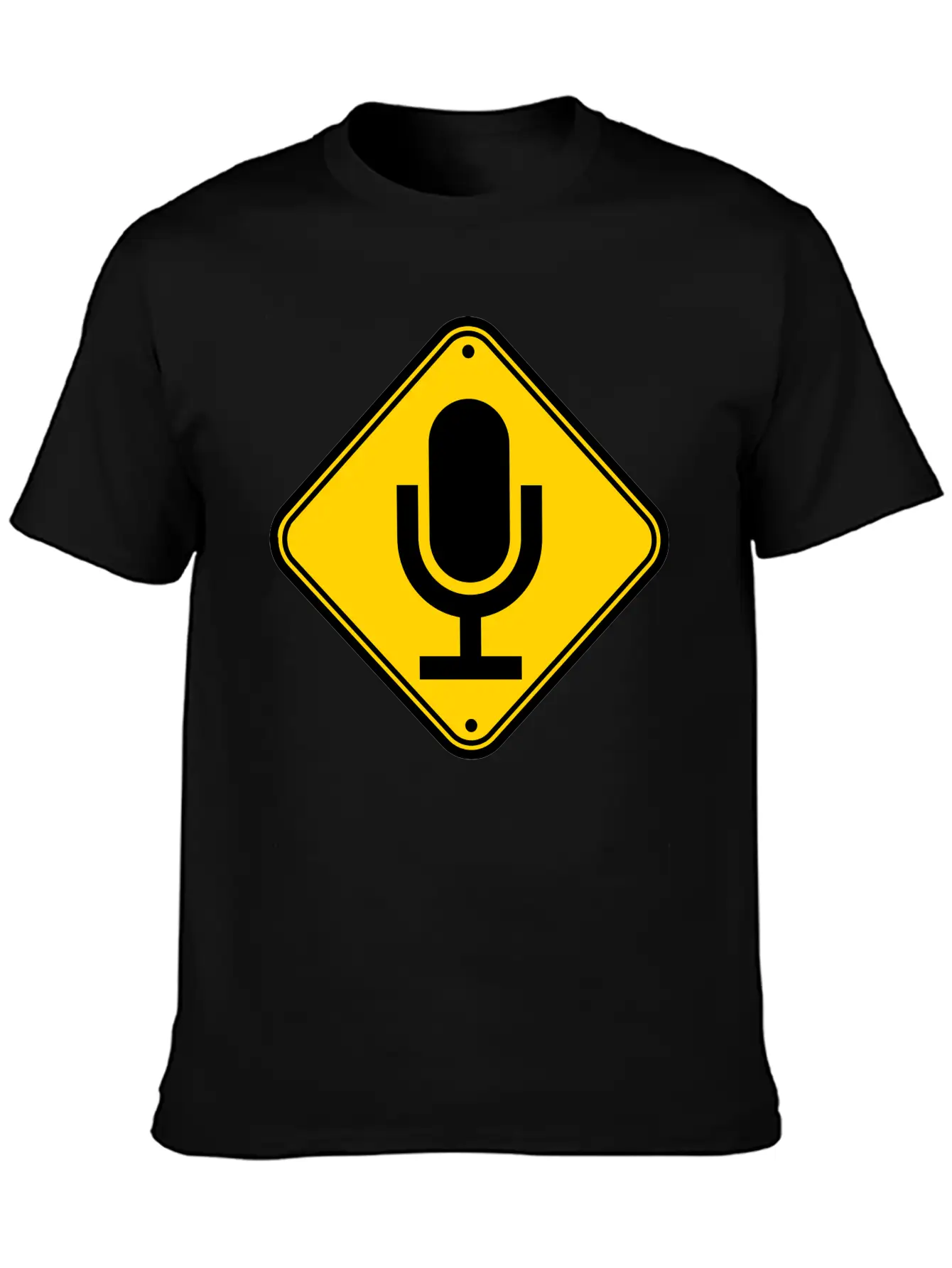 Sign Note Microphone Stylish Everyday T-Shirt – Unisex Basic Cotton Tee