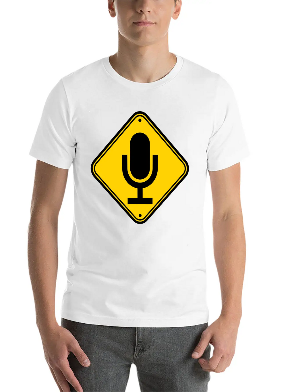Sign Note Microphone Stylish Everyday T-Shirt – Unisex Basic Cotton Tee
