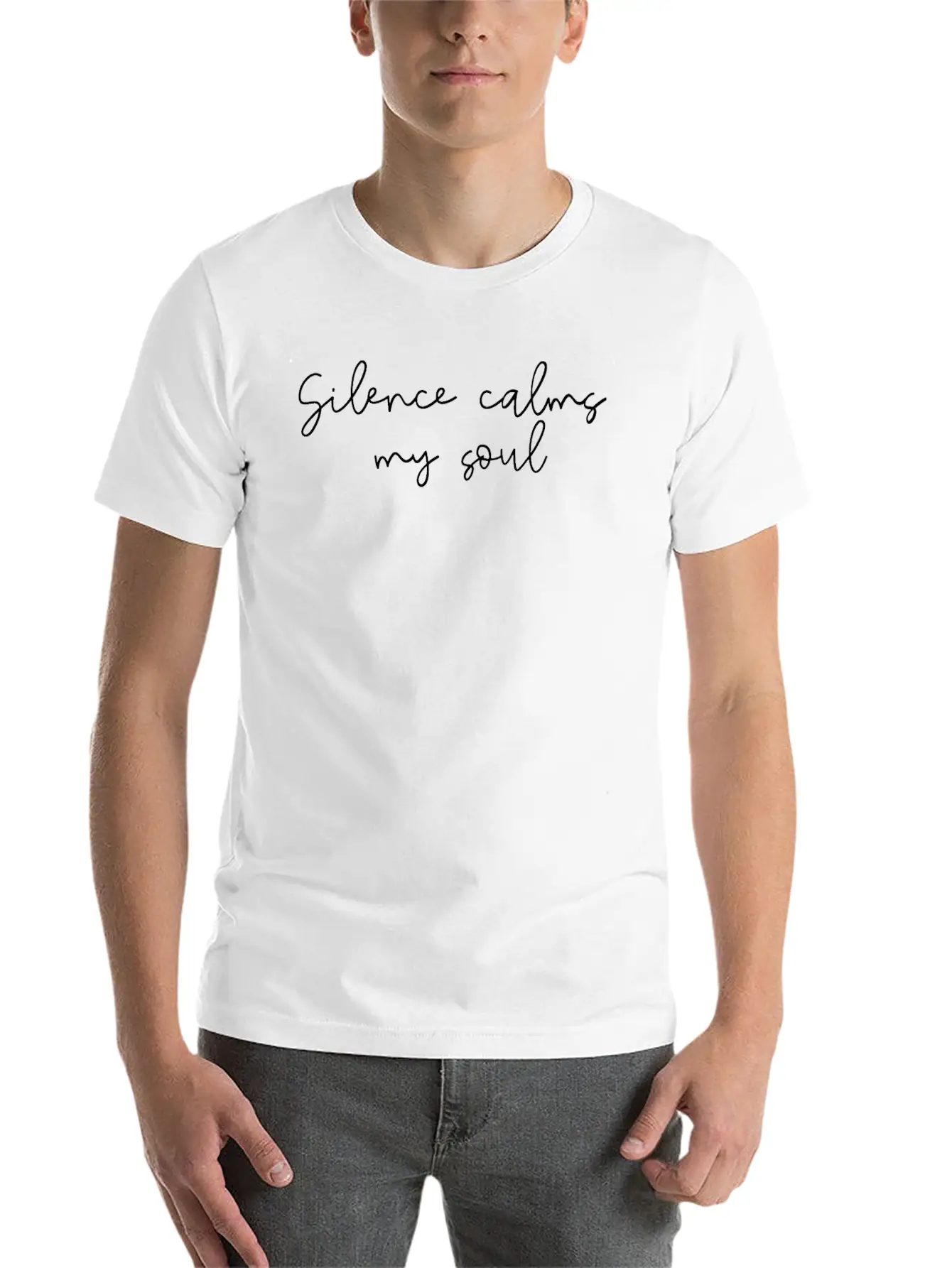 Silence Calms My Soul Stylish Everyday T-Shirt – Unisex Basic Cotton Tee