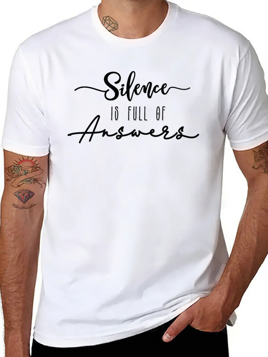 Silence Is Answers Unisex Short Sleeve Soft Cotton T-Shirt – Casual Everyday Wear