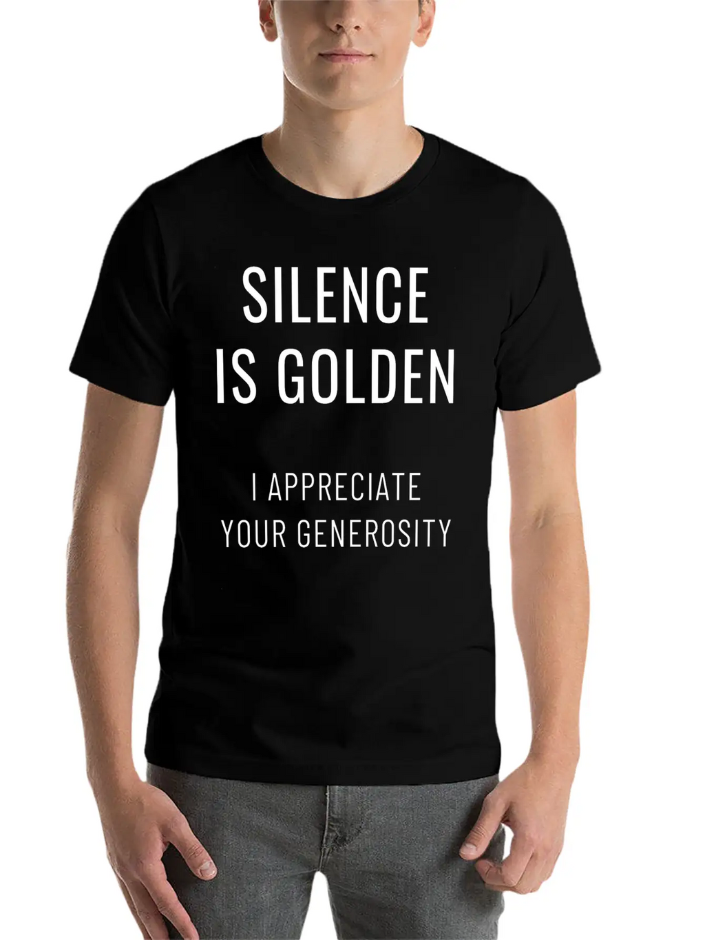 Silence Is Golden Casual Graphic T-Shirt – Simple And Comfortable Daily Wear