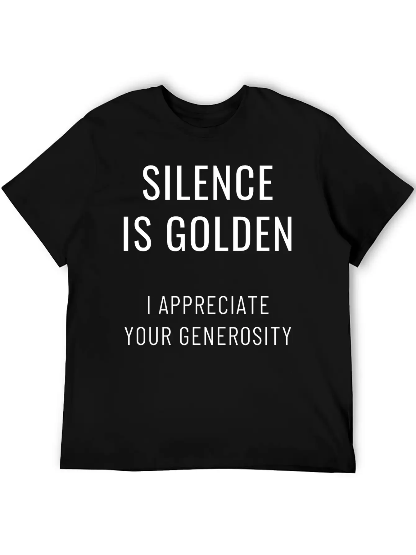 Silence Is Golden Casual Graphic T-Shirt – Simple And Comfortable Daily Wear