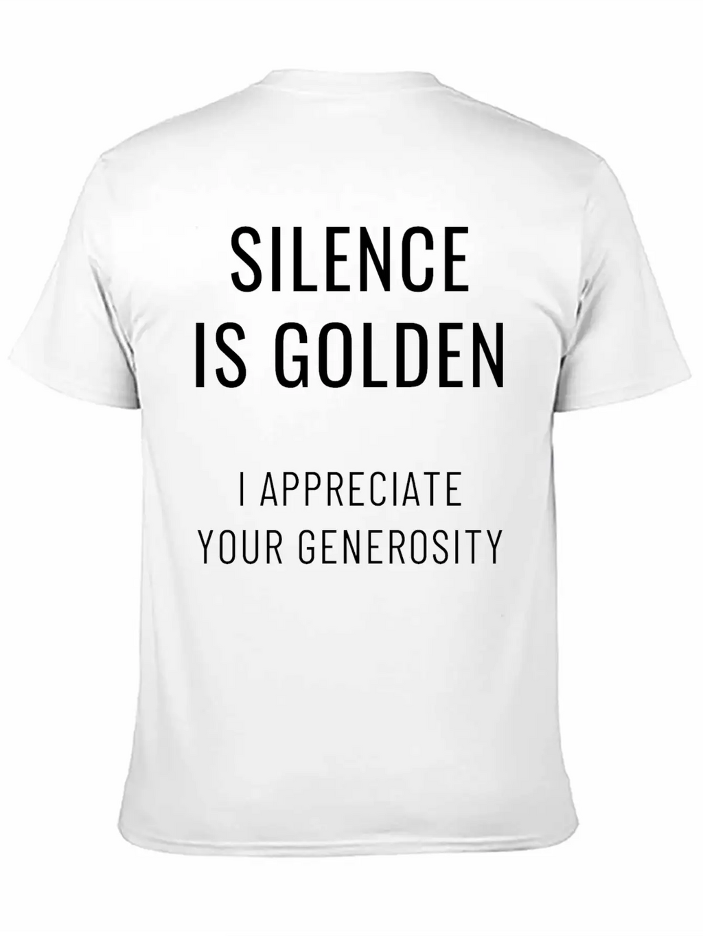 Silence Is Golden Casual Graphic T-Shirt – Simple And Comfortable Daily Wear