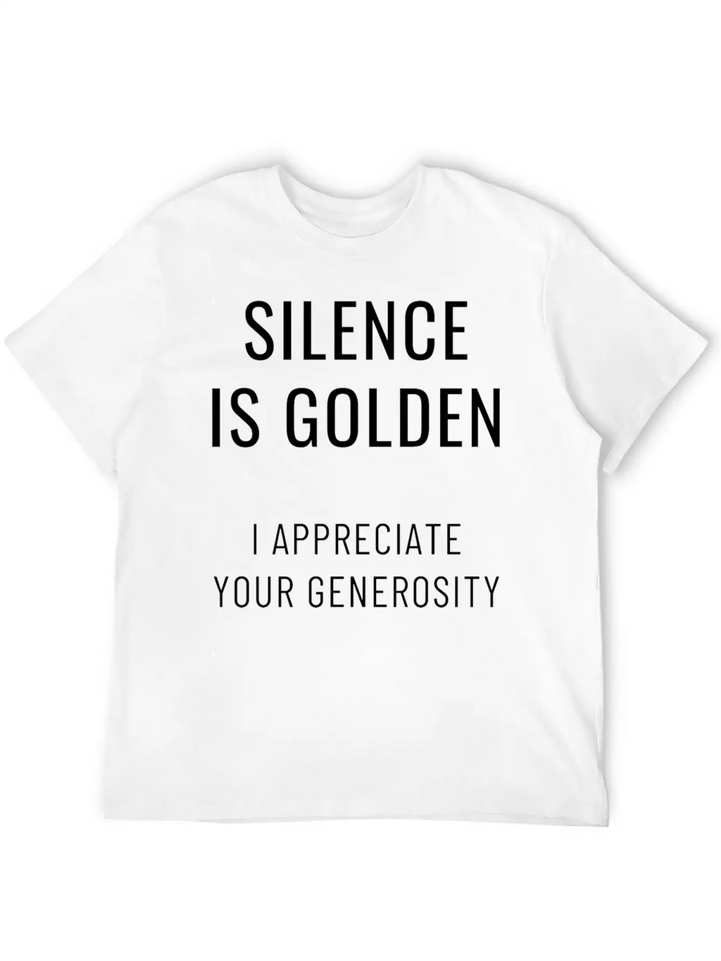 Silence Is Golden Casual Graphic T-Shirt – Simple And Comfortable Daily Wear
