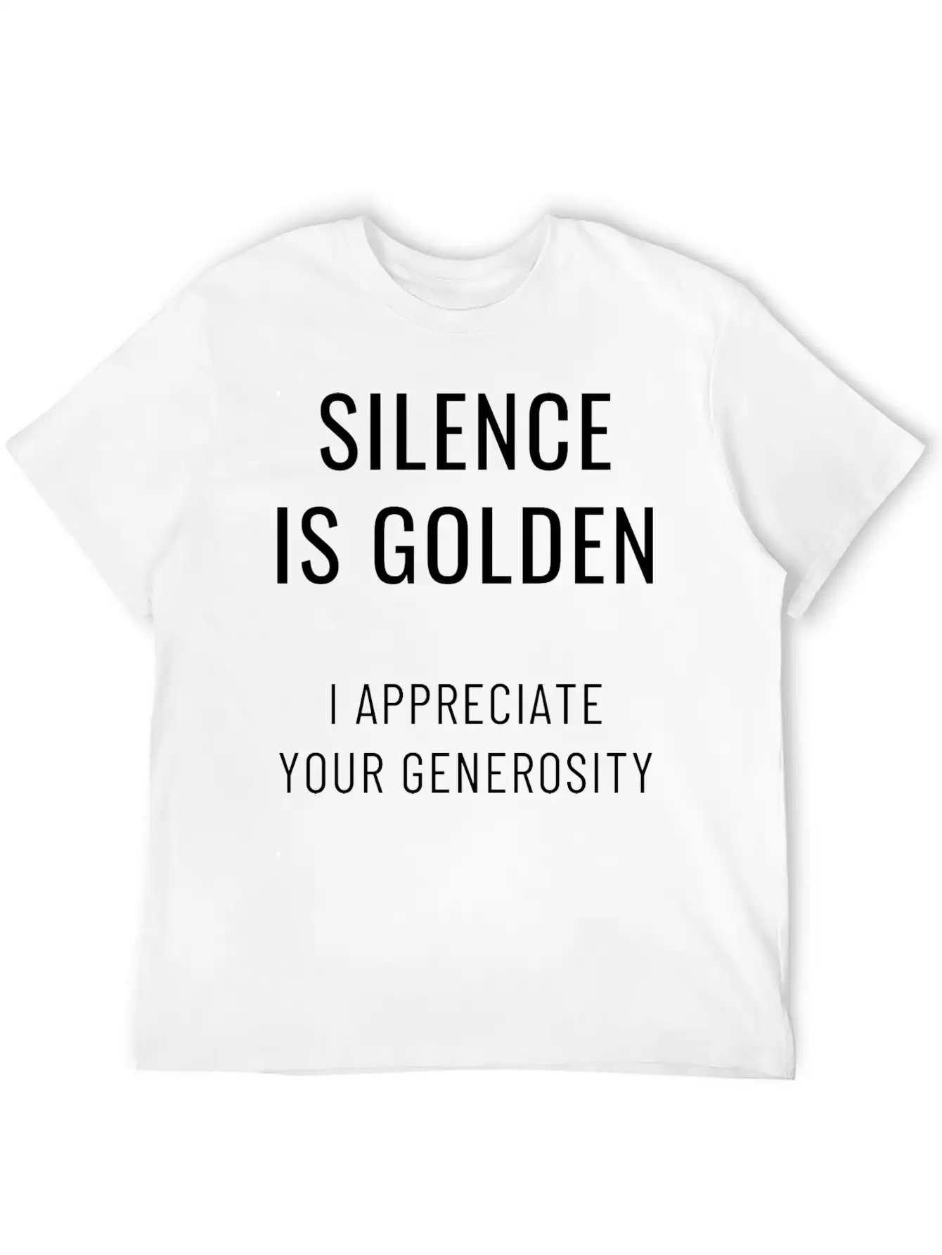 Silence Is Golden Casual Graphic T-Shirt – Simple And Comfortable Daily Wear