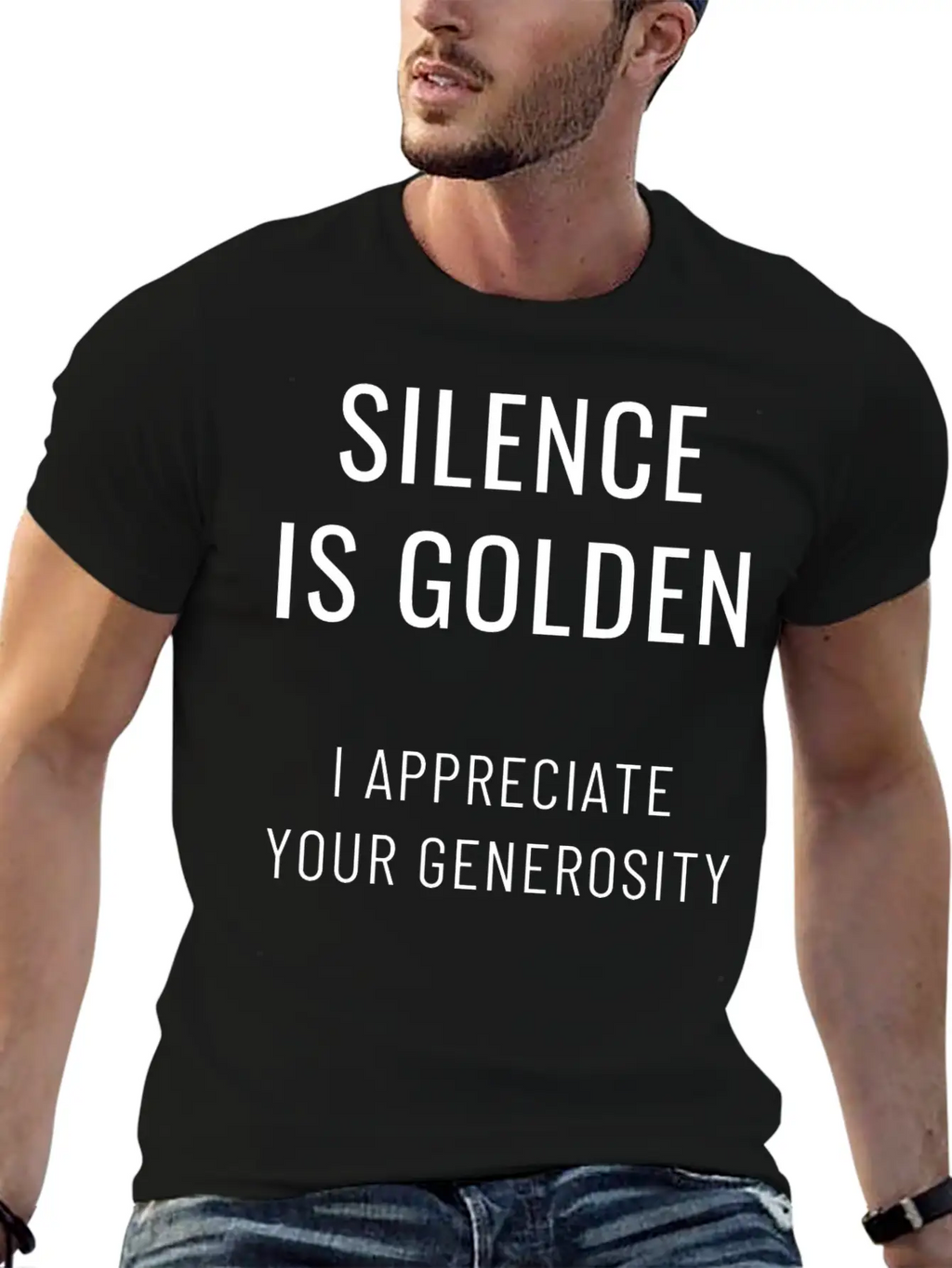Silence Is Golden Casual Graphic T-Shirt – Simple And Comfortable Daily Wear