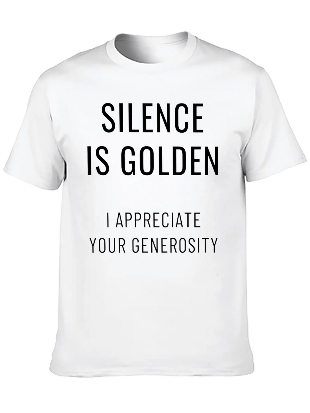 Silence Is Golden Casual Graphic T-Shirt – Simple And Comfortable Daily Wear
