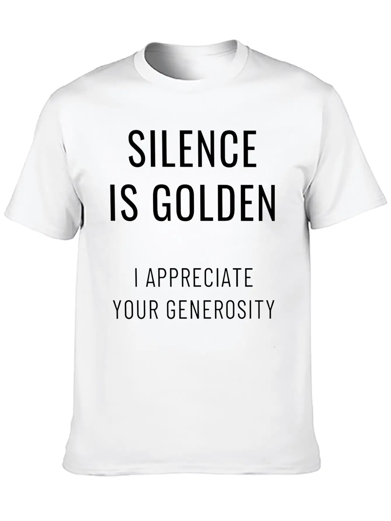 Silence Is Golden Casual Graphic T-Shirt – Simple And Comfortable Daily Wear