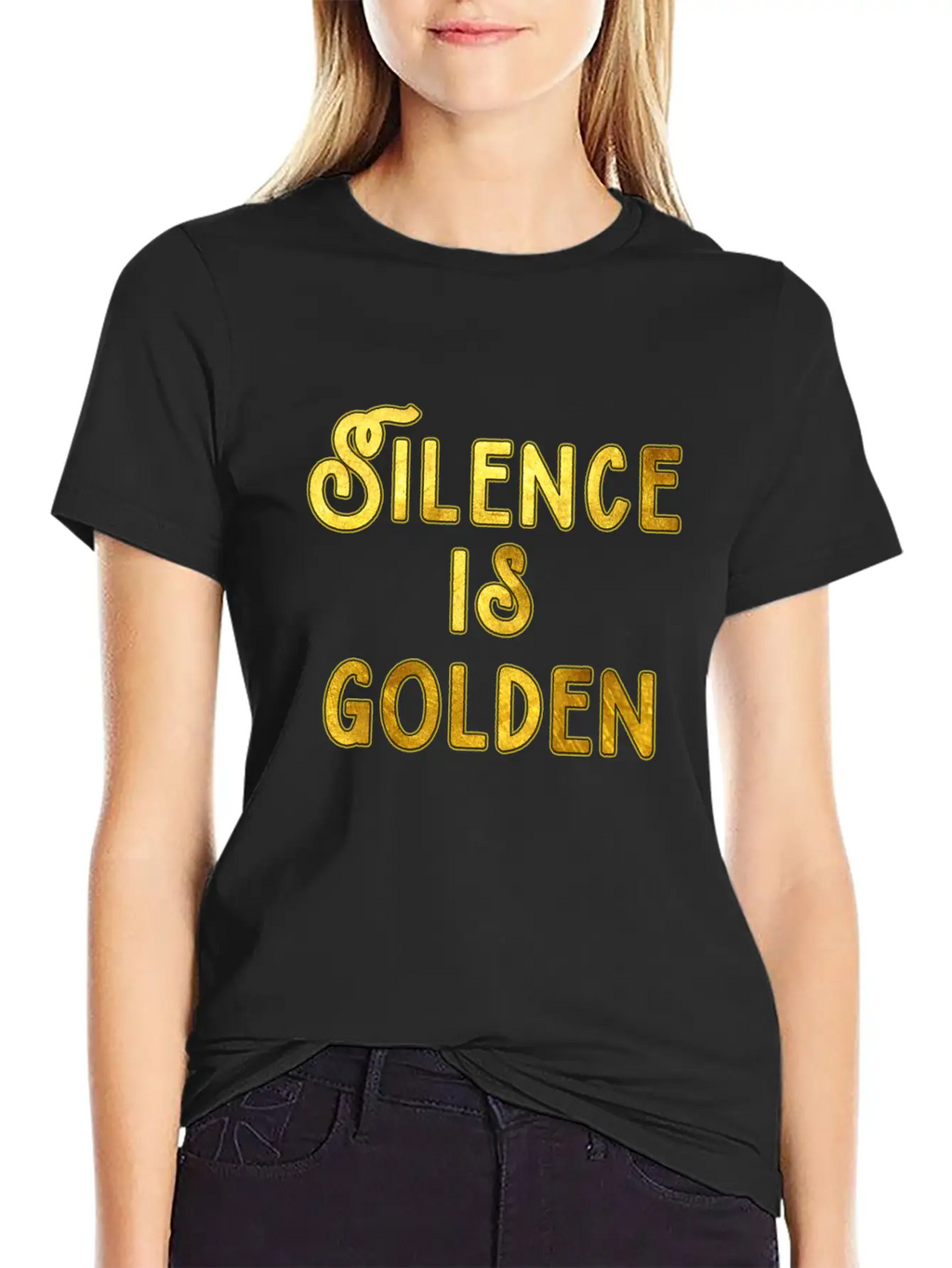 Silence Is Golden Unisex Casual T-Shirt – Clean Design For Daily Comfort