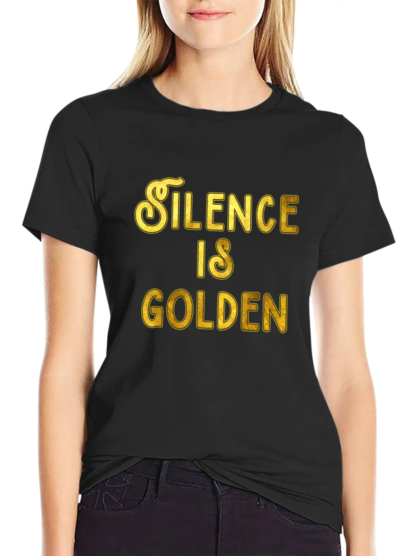 Silence Is Golden Unisex Casual T-Shirt – Clean Design For Daily Comfort
