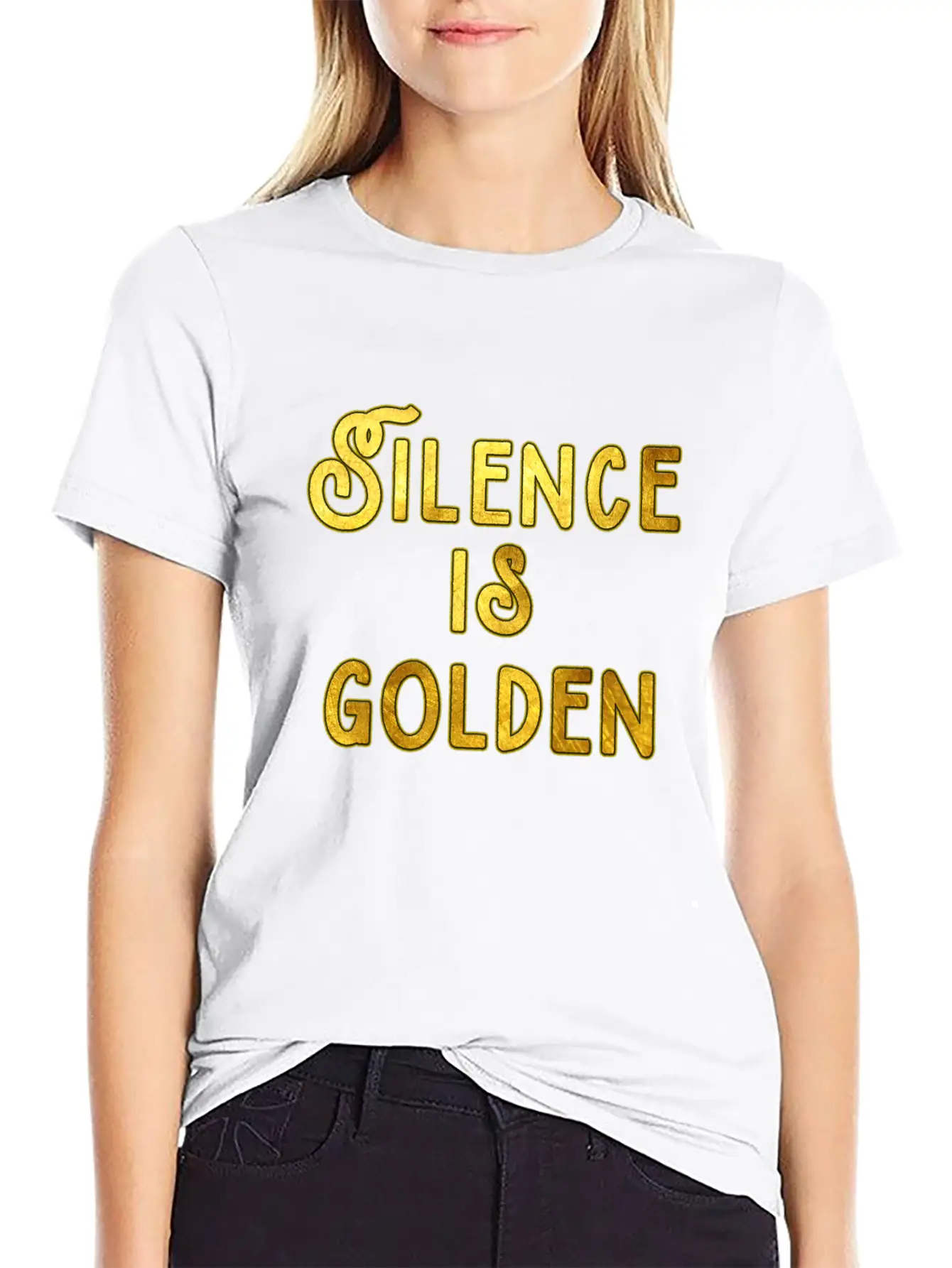 Silence Is Golden Unisex Casual T-Shirt – Clean Design For Daily Comfort