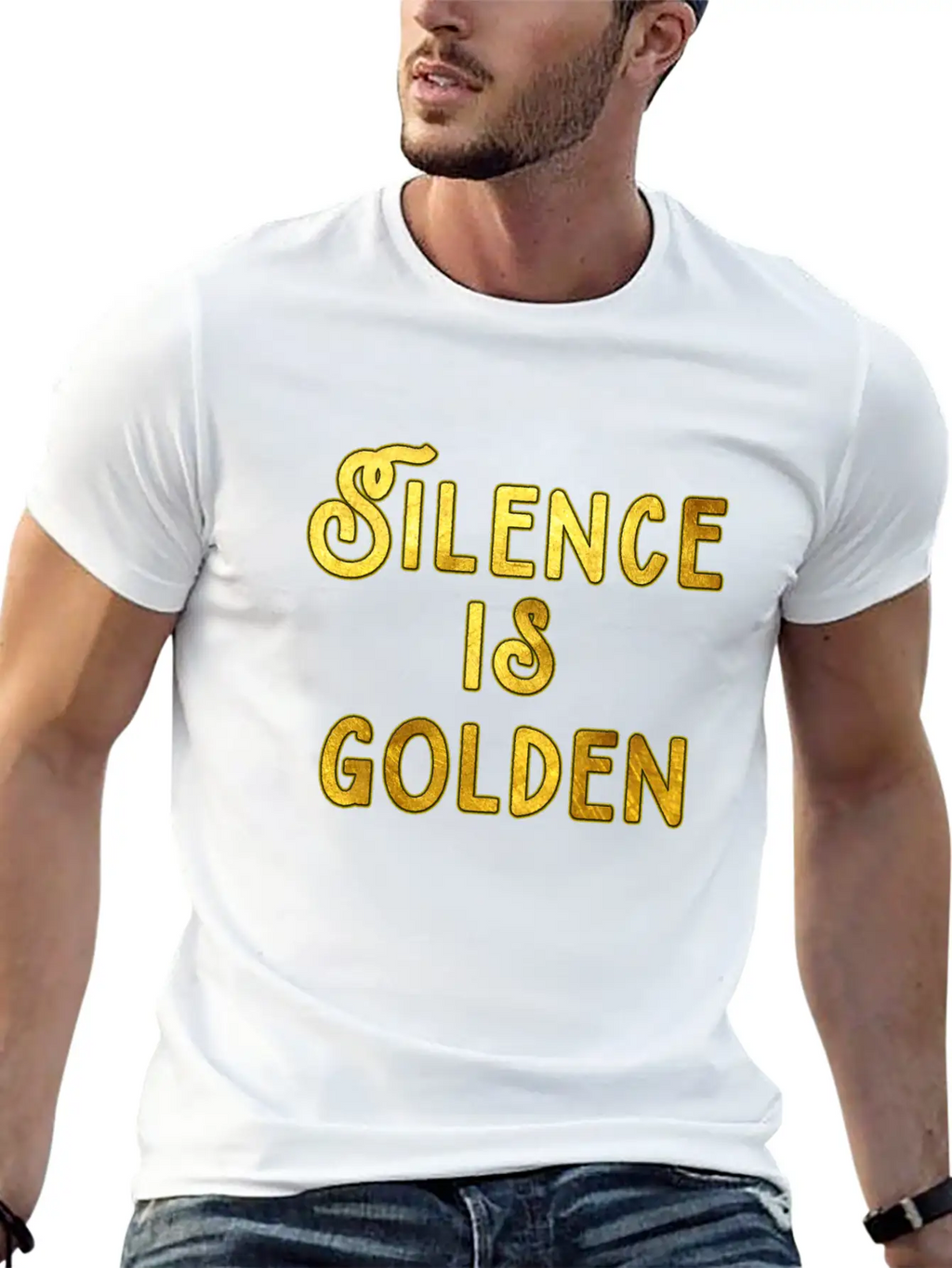 Silence Is Golden Unisex Casual T-Shirt – Clean Design For Daily Comfort