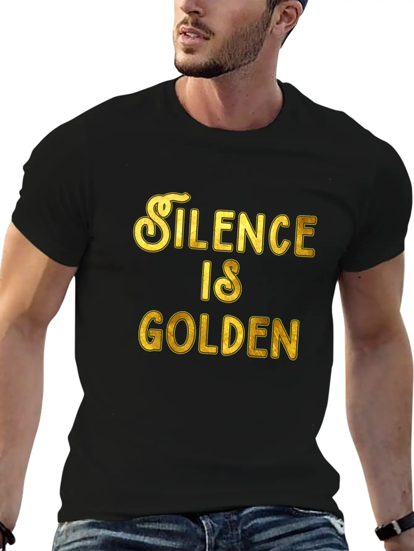 Silence Is Golden Unisex Casual T-Shirt – Clean Design For Daily Comfort