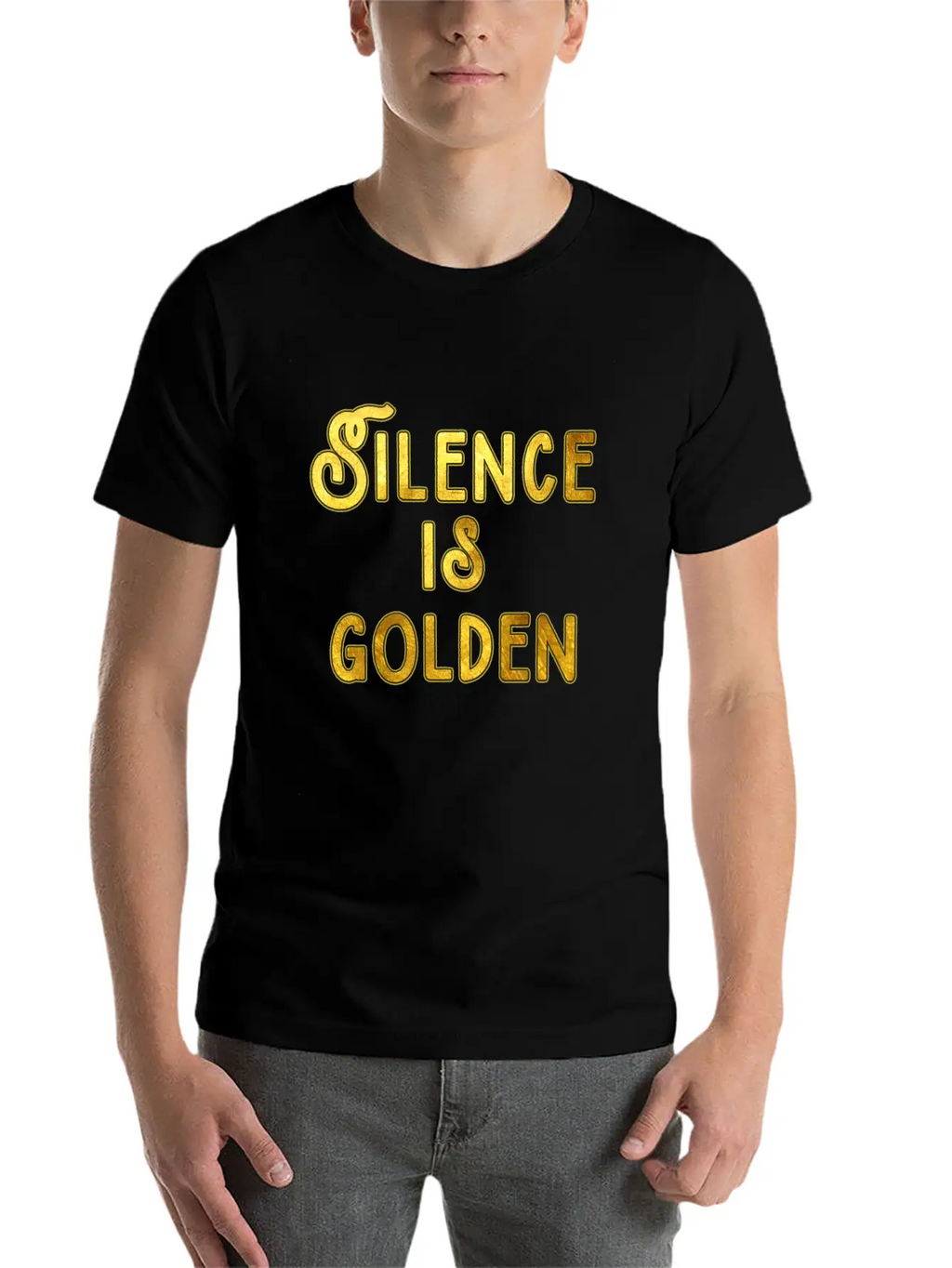 Silence Is Golden Unisex Casual T-Shirt – Clean Design For Daily Comfort