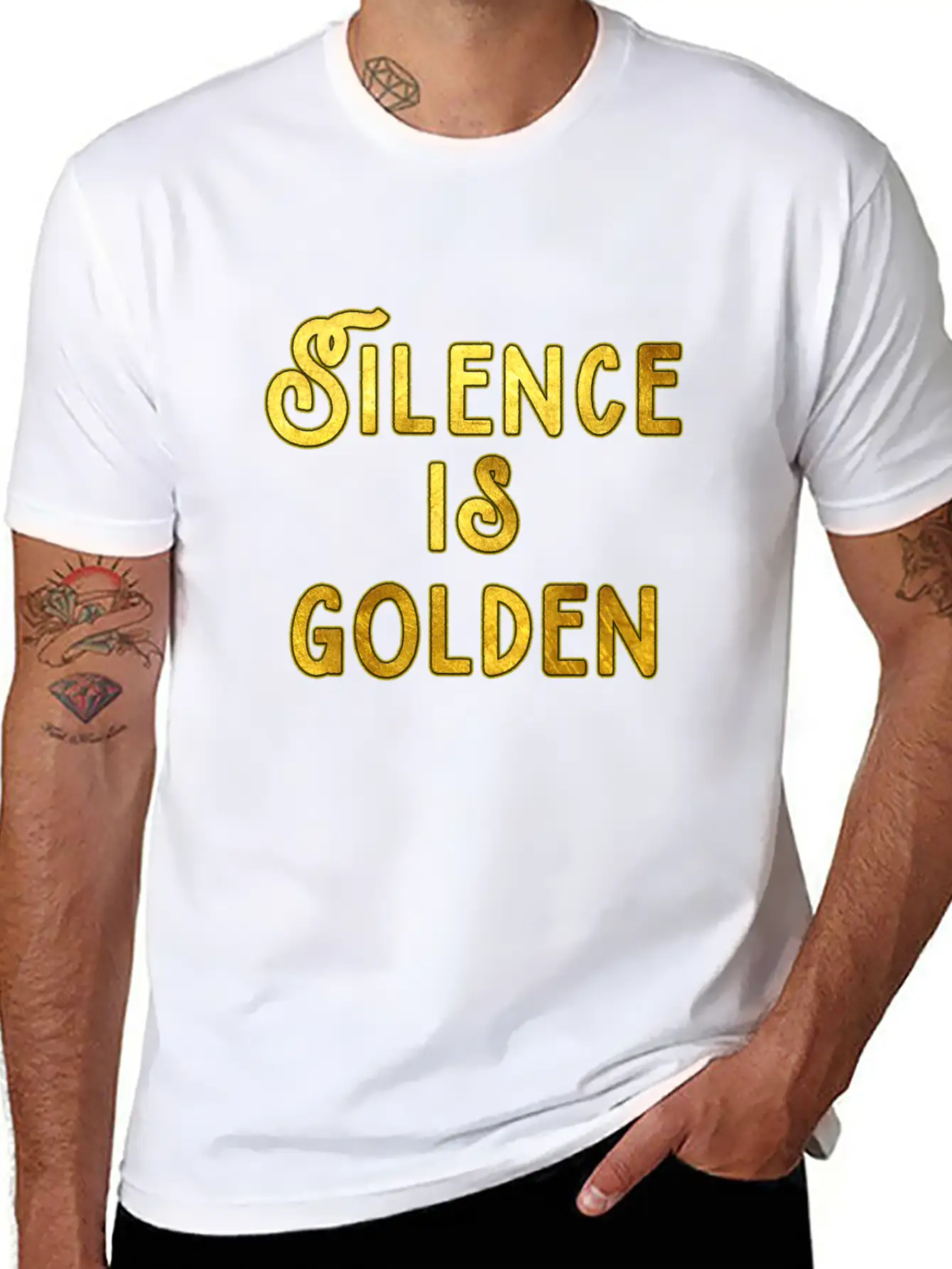 Silence Is Golden Unisex Casual T-Shirt – Clean Design For Daily Comfort