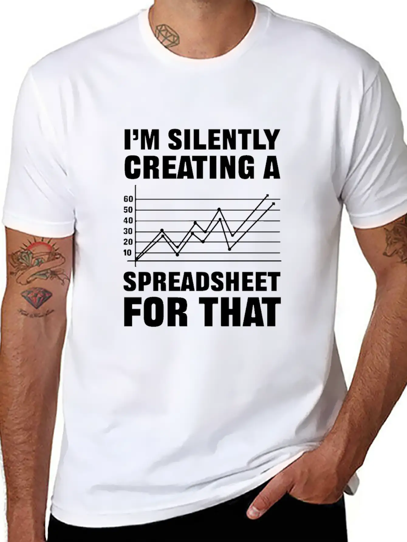 Silently Creating A Spreadsheet. Actuary Unisex Casual T-Shirt – Clean Design For Daily Comfort