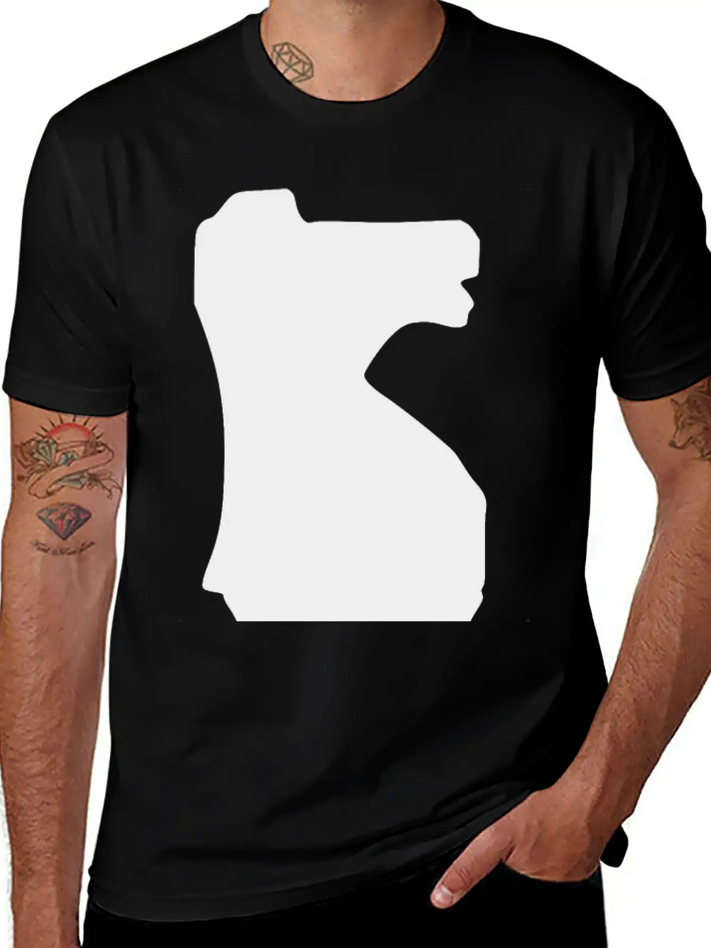 Silhouette Chess Piece REMIX – Knight / Caballo Essential Cotton Tee For Daily Outfits – Unisex Style