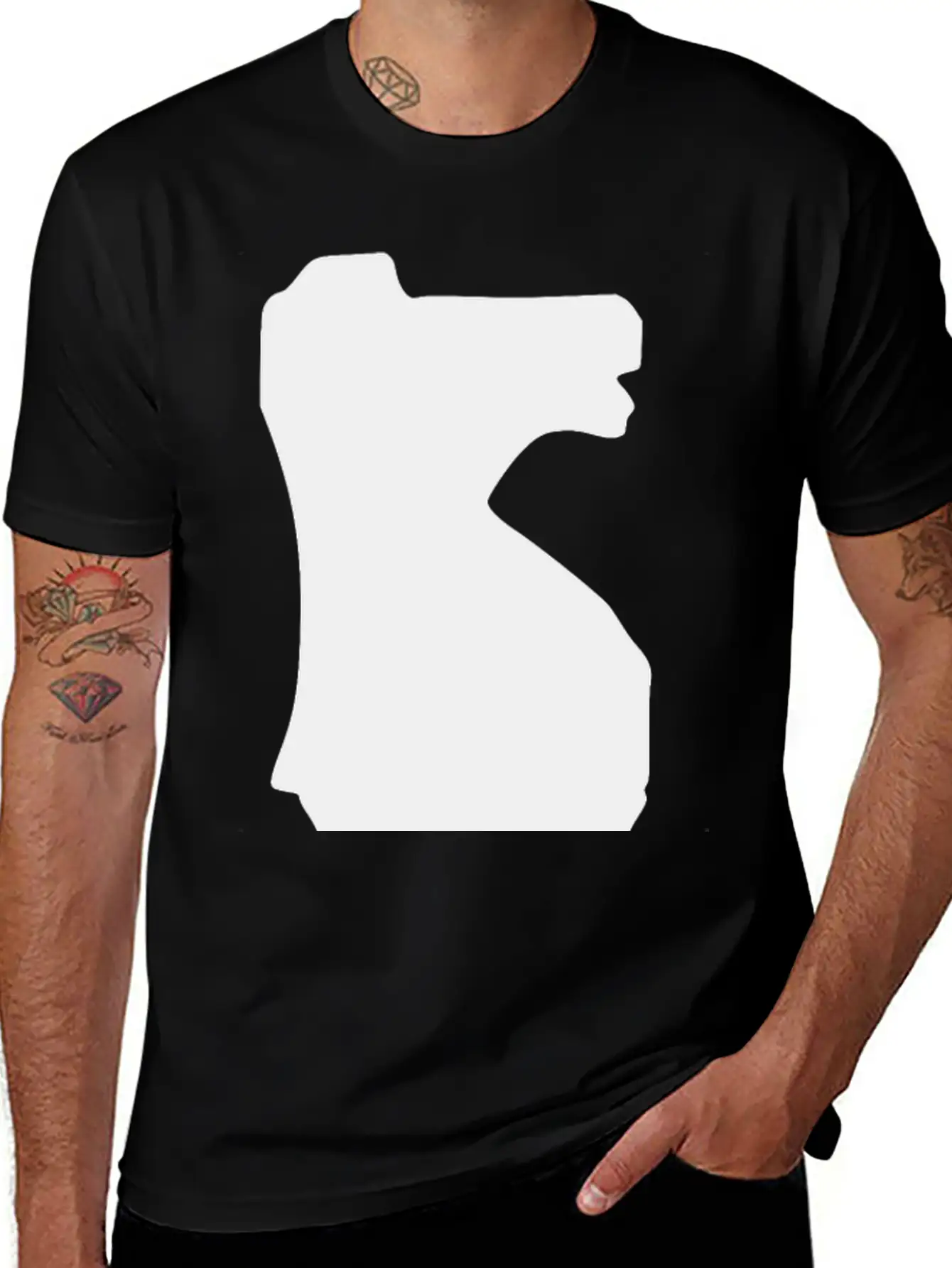 Silhouette Chess Piece REMIX – Knight / Caballo Essential Cotton Tee For Daily Outfits – Unisex Style