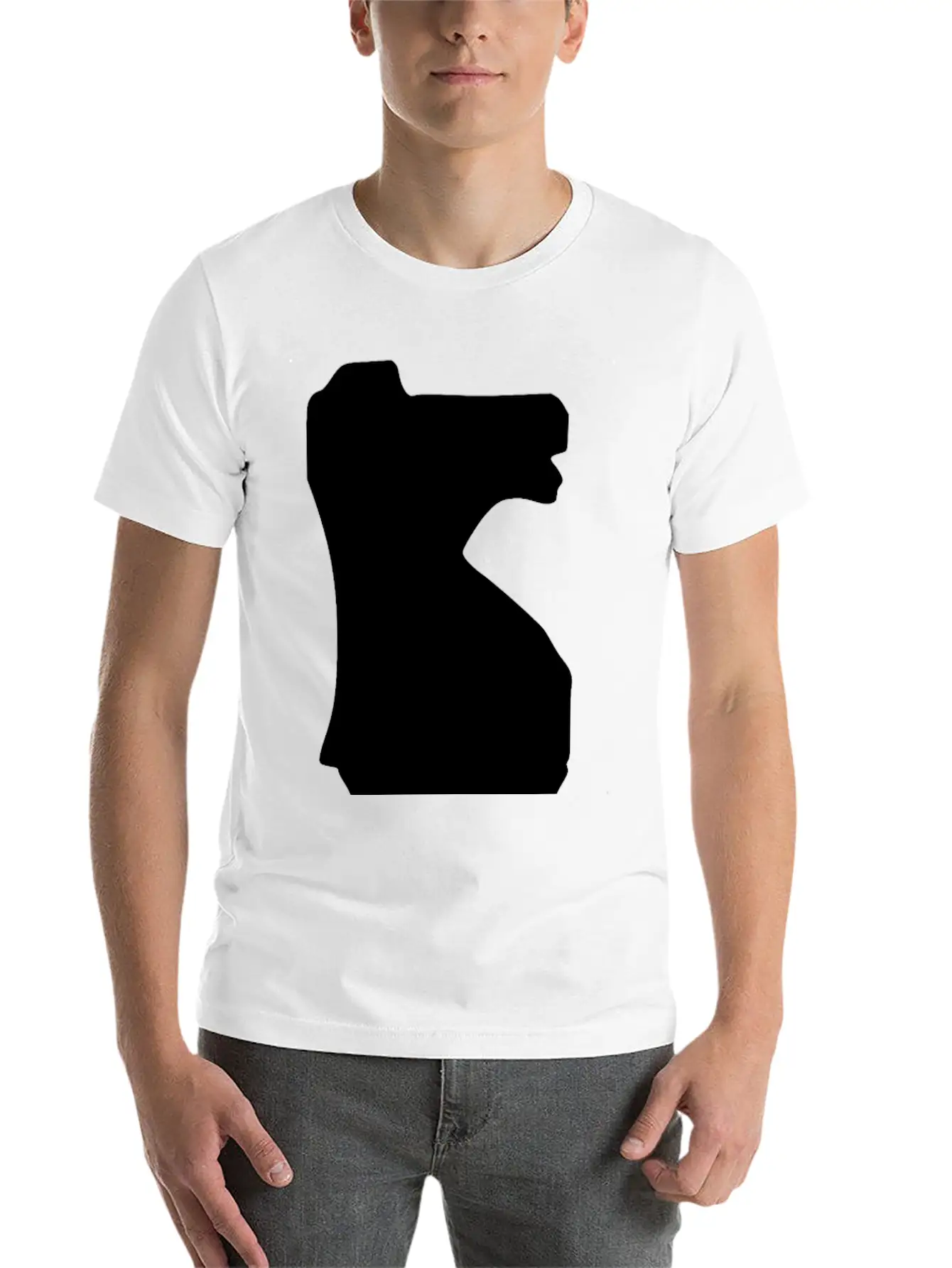 Silhouette Chess Piece REMIX – Knight / Caballo Essential Cotton Tee For Daily Outfits – Unisex Style